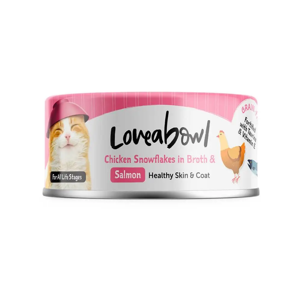 Loveabowl  無穀物肉絲罐- 嫩雞三文魚 70g